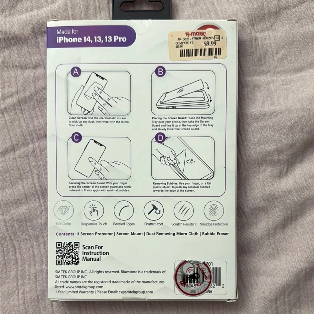 Black Privacy Screen Protectors 3-Pack for Mobile Phones